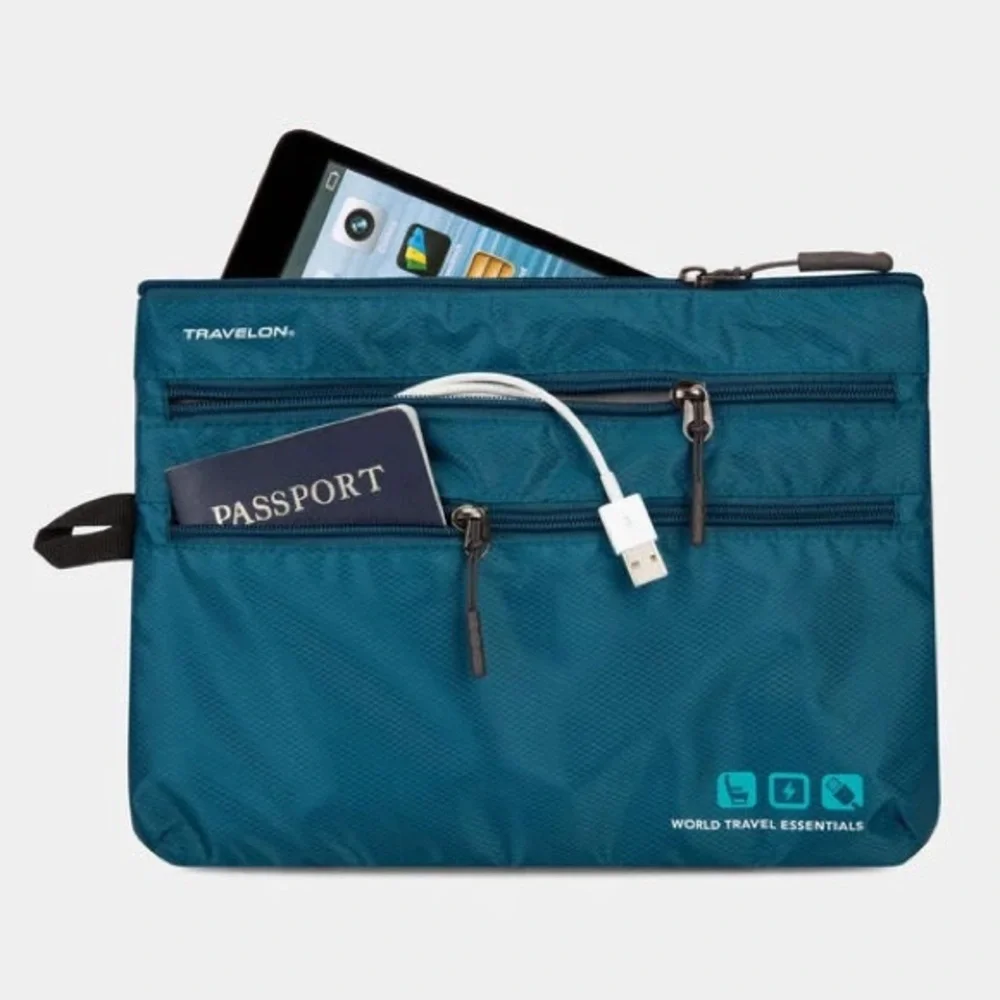 Travelon World Travel Essentials Seat Pack Organizer Travel Seat Pack Teal, bag
